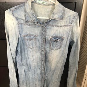 Jean button up